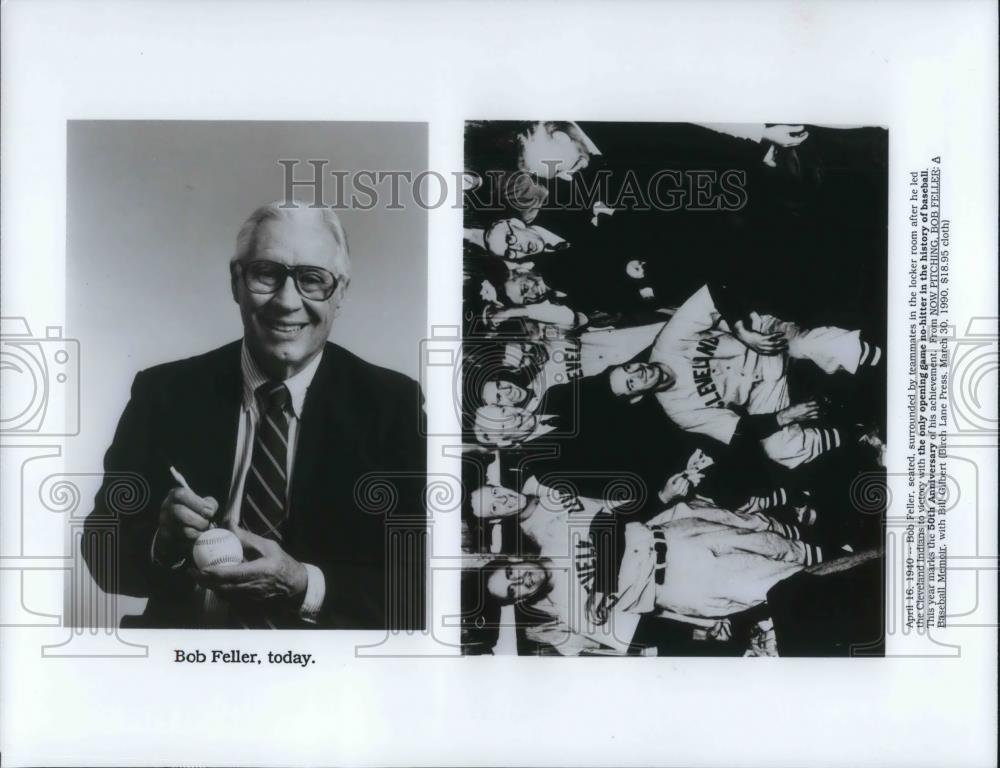 1990 Press Photo Bob Feller in Now Pitching Bob Feller - cvp18426 - Historic Images
