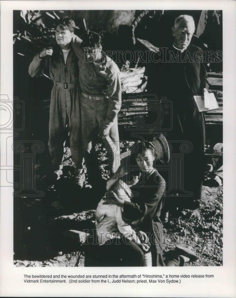 1990 Press Photo Judd Nelson and Max Von Sidow star in Hiroshima - cvp11004 - Historic Images