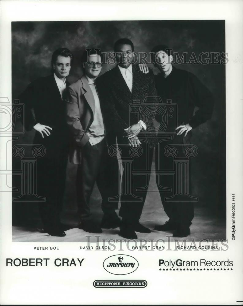 1989 Press Photo Peter Boe David Olson Robert Cray Richard Cousins Blues Band - Historic Images