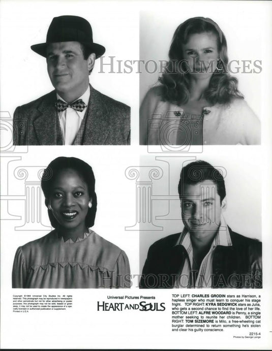 1994 Press Photo Charles Grodin & Kyra Sedgwick in Heart & Souls - cvp10575 - Historic Images
