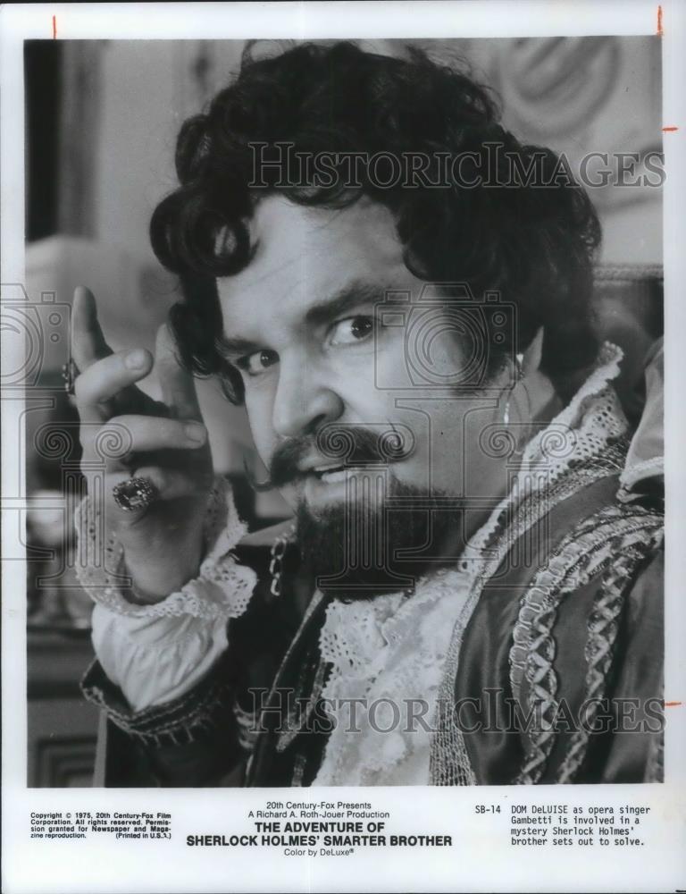 1976 Press Photo Dom DeLuise The adventures Of Sherlock - cvp04390 - Historic Images