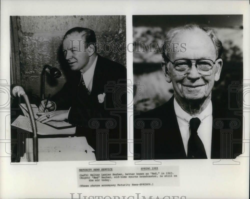 1989 Press Photo Walter Lanier Red Barber Sportscaster - cvp14483 - Historic Images