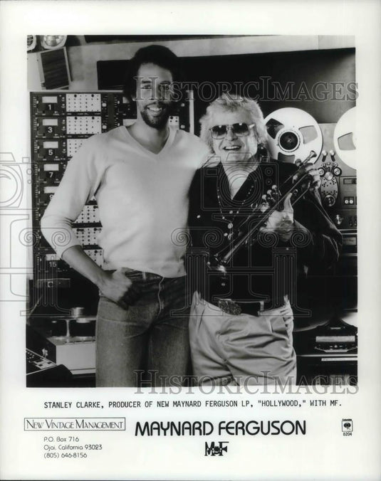 1982 Press Photo Stanely Clarke Producer of Maynard Ferguson Jazz Trumpeter LP - Historic Images