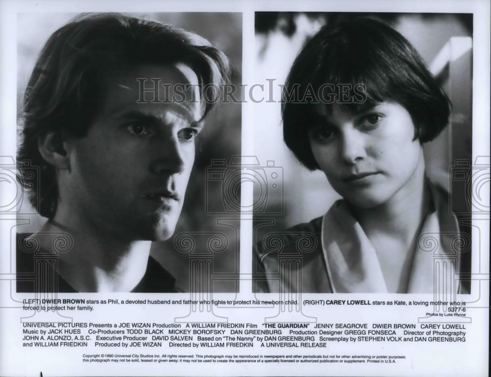 1991 Press Photo Dwier Brown and Carey Lowell star in The Guardin - cvp12373 - Historic Images