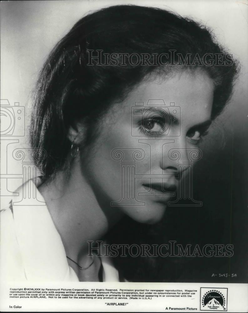 1980 Press Photo Julie Hagerty in Airplane - cvp17839 - Historic Images