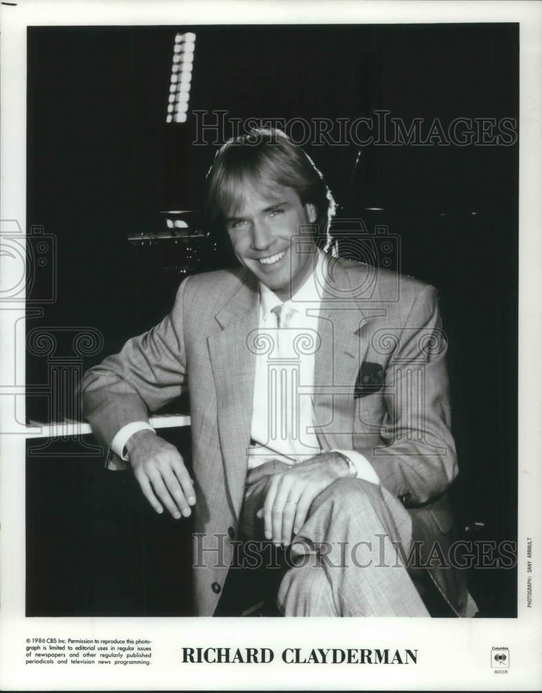 1986 Press Photo Richard Clayderman Classical Instrumental Pianist - cvp02463 - Historic Images