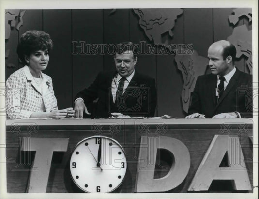 1986 Press Photo Barbara Walters, Hugh Downs and Joe Garagiola, Today regulars - Historic Images