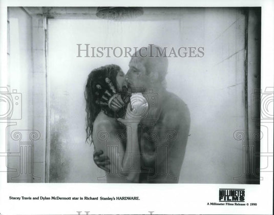 1991 Press Photo Stacey Travis & Dylan McDermott in Hardware - cvp08970 - Historic Images