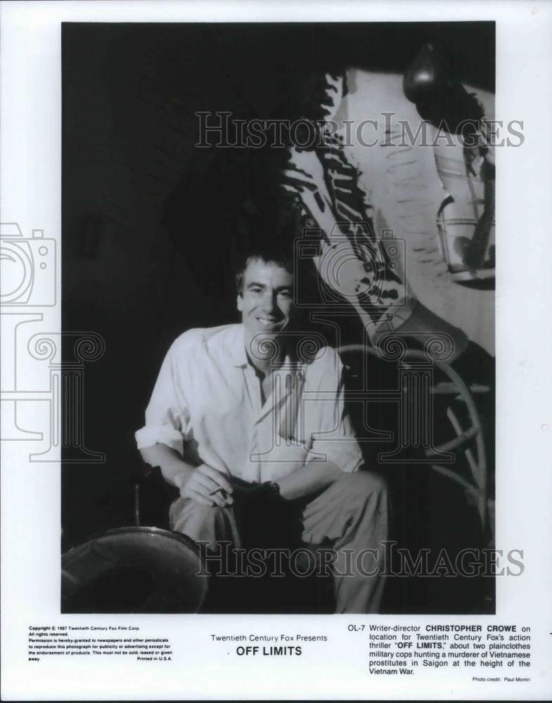 1987 Press Photo Writer Director Christopher Crowe of Off Limits - cvp01754 - Historic Images
