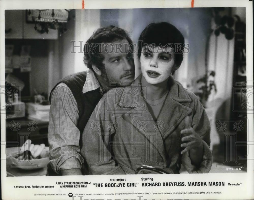 1977 Press Photo Richard Dreyfuss & Marsha Mason in The Goodbye Girl - cvp19962 - Historic Images