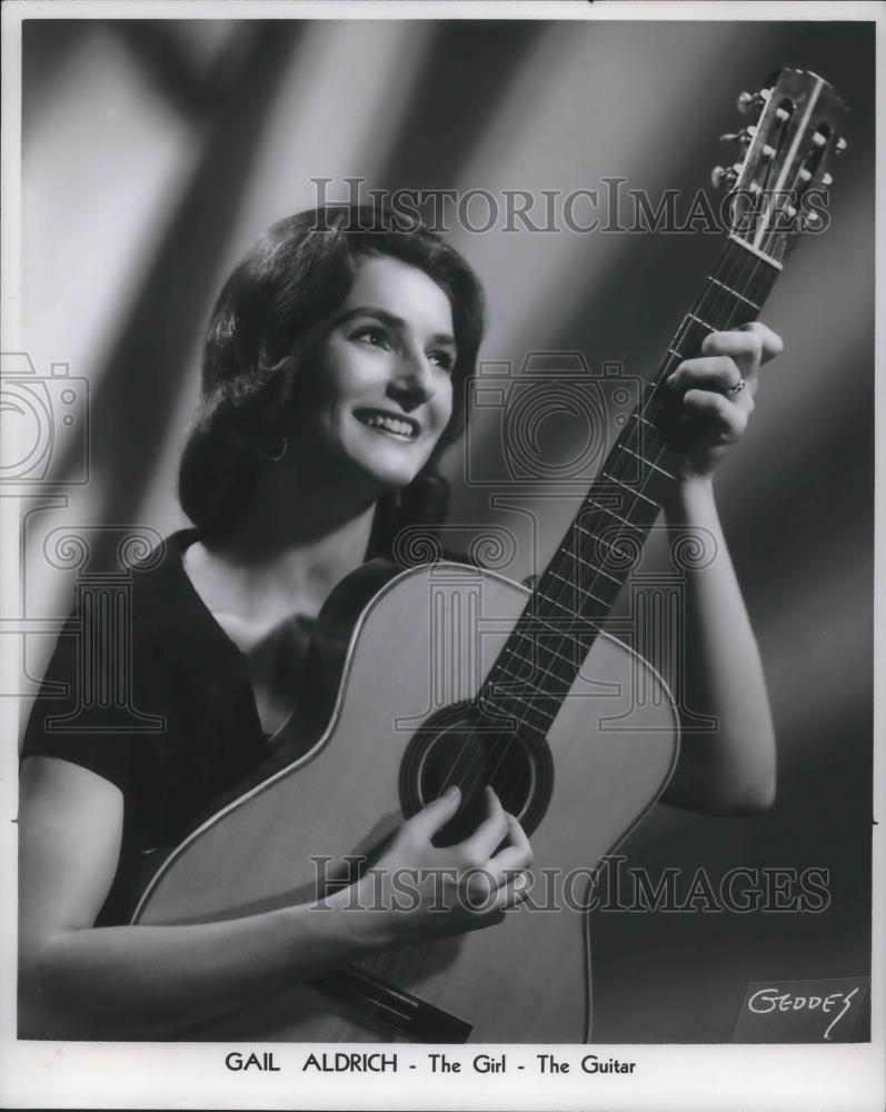 1964 Press Photo Gail Aldrich The Girl The Guitar - cvp14036 - Historic Images