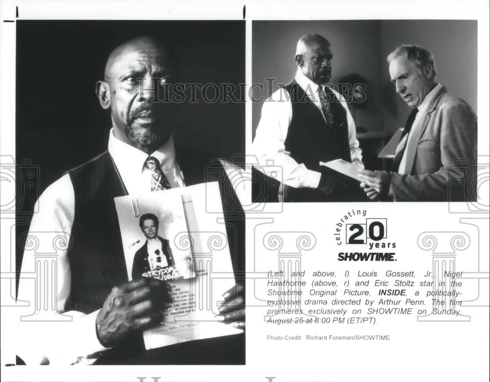 Press Photo Louis Gossett Jr. and Nigel Hawthorne star in Inside Showtime Movie - Historic Images