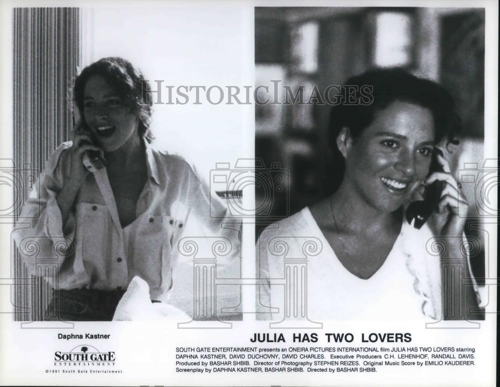 1991 Press Photo Daphna Kastner, David Duchovny, David Charles in Two Lovers - Historic Images