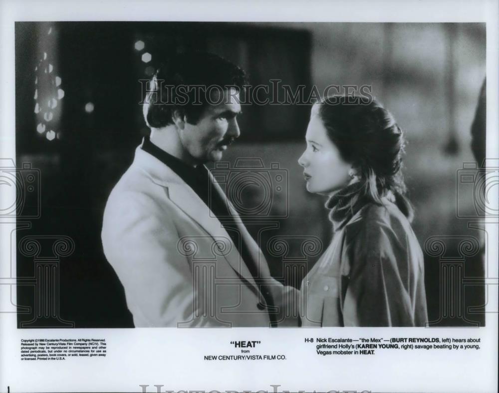 1987 Press Photo Burt Reynolds & Karen Young in Heat - cvp15184 - Historic Images