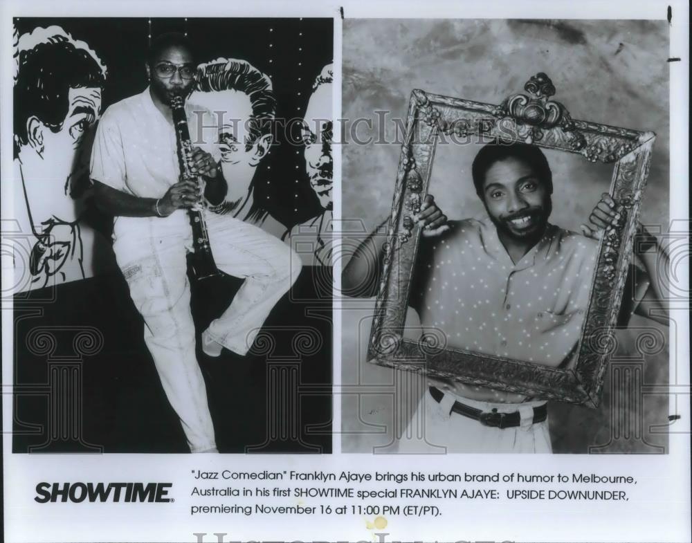 1990 Press Photo Franklyn Ajaye in Franklyn Ajaye: Upside Downunder - cvp08155 - Historic Images