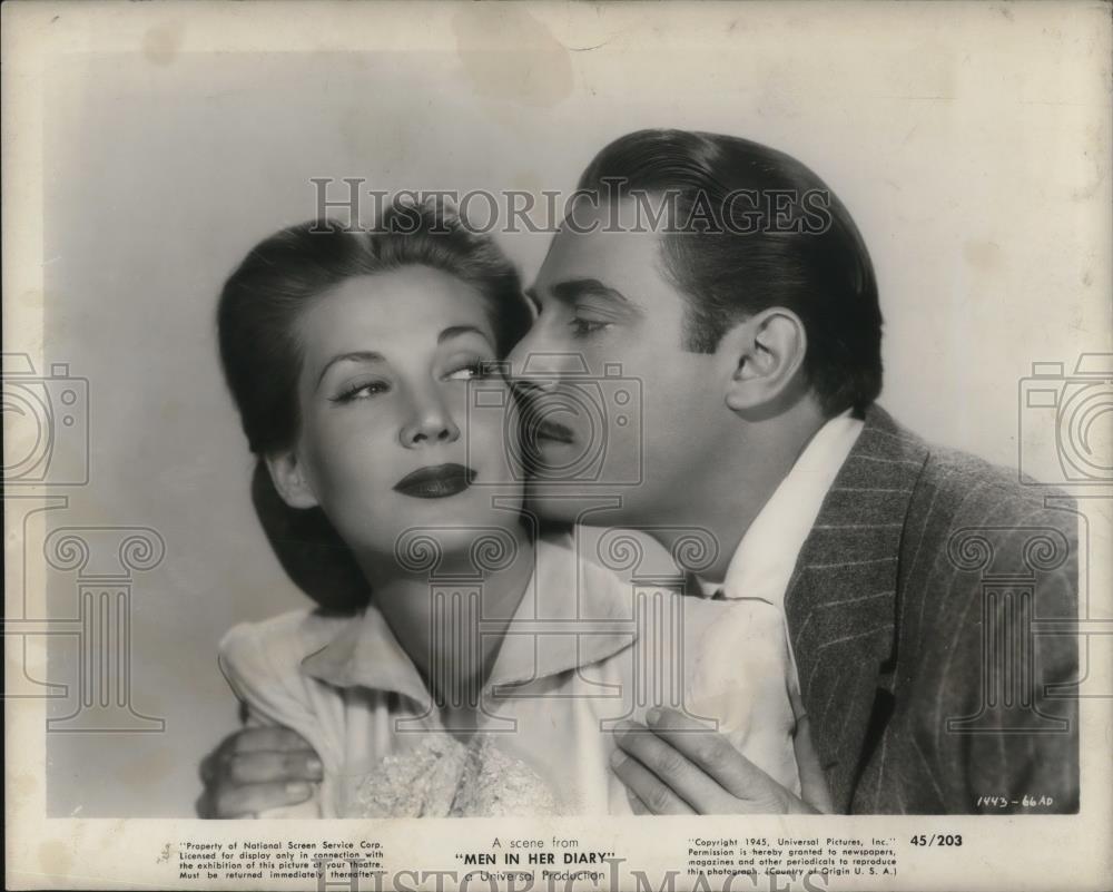 1945 Press Photo Louise Allbriton & Jon Hall in Men in Her Diary - cvp17971 - Historic Images