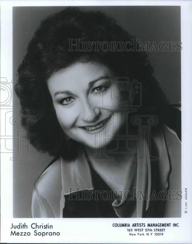 1991 Press Photo Judith Christin Mezzo Soprano Opera Singer - cvp06985 - Historic Images