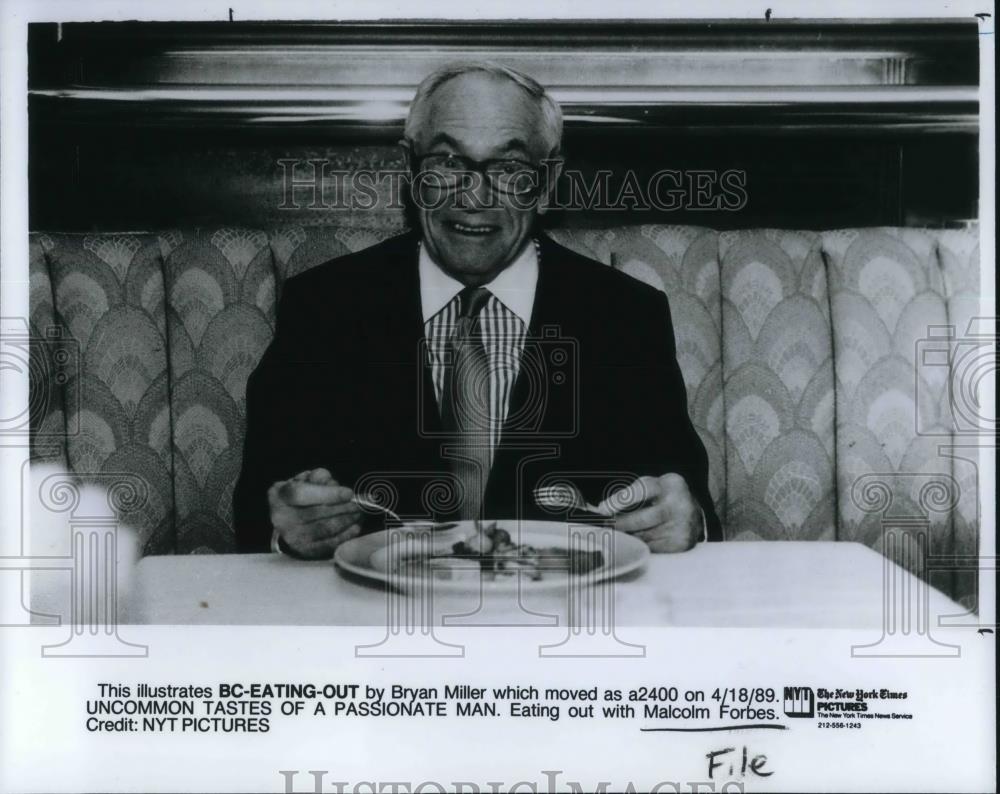 1990 Press Photo Malcom Forbes, Uncommon tastes of a passionate man - cvp15243 - Historic Images