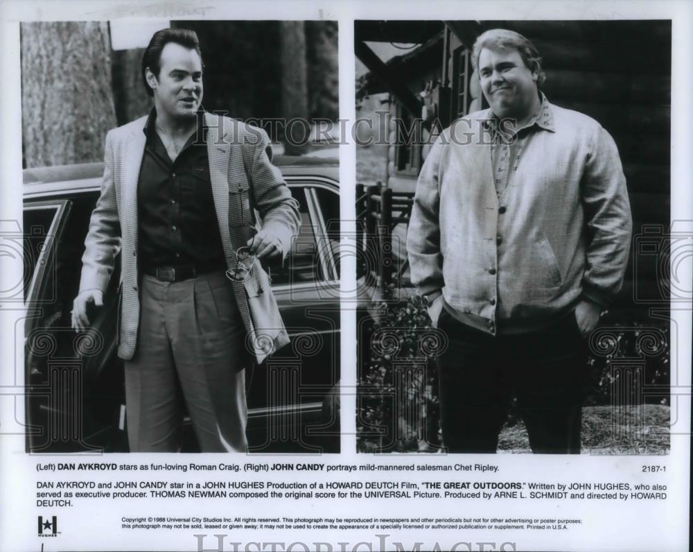 1988 Press Photo Dan Aykroyd and John Candy star in The Great Outdoors - Historic Images