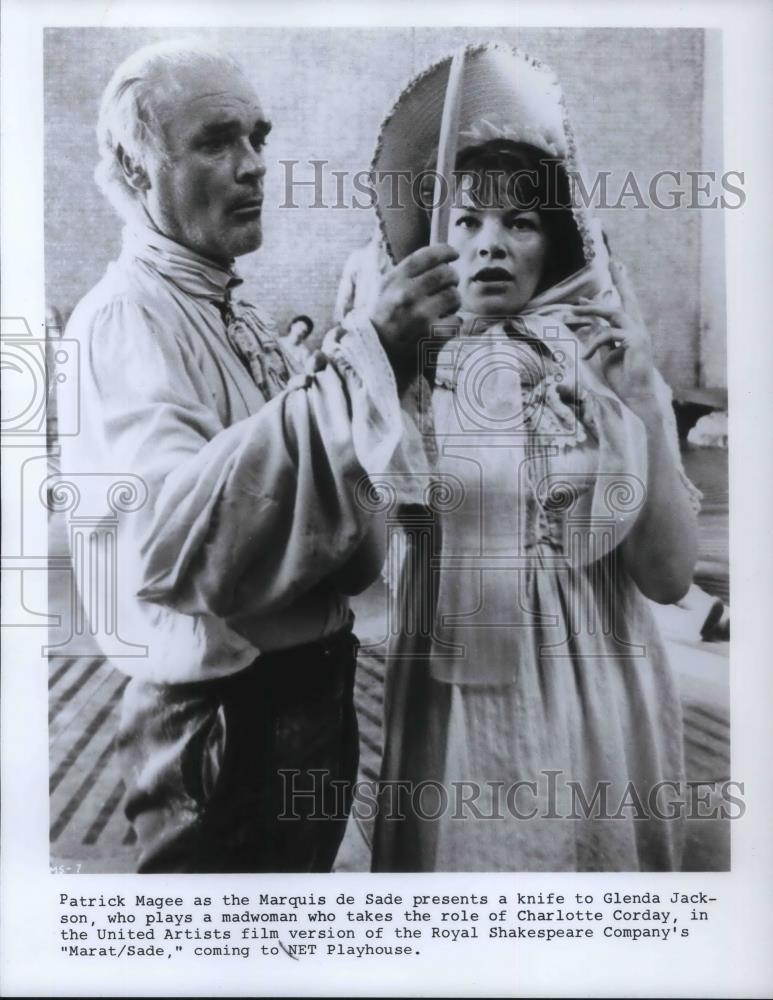 Press Photo Patrick Magee as the Marquis de Sade in Marat/Sade - cvp19871 - Historic Images