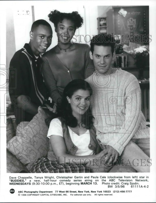 1996 Press Photo Dave Chapelle Tanya Wright Christopher Gartin Paula Cale - Historic Images