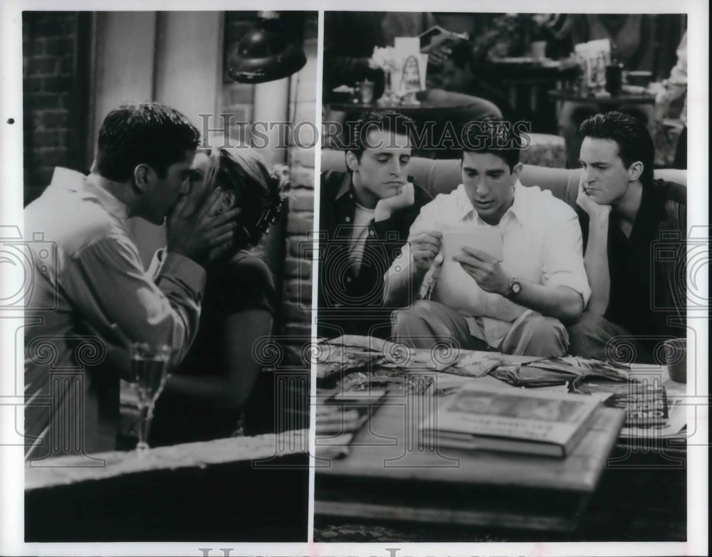 Press Photo Jennifer Aniston, David Schwimmer, Matt LeBlanc in Friends - Historic Images