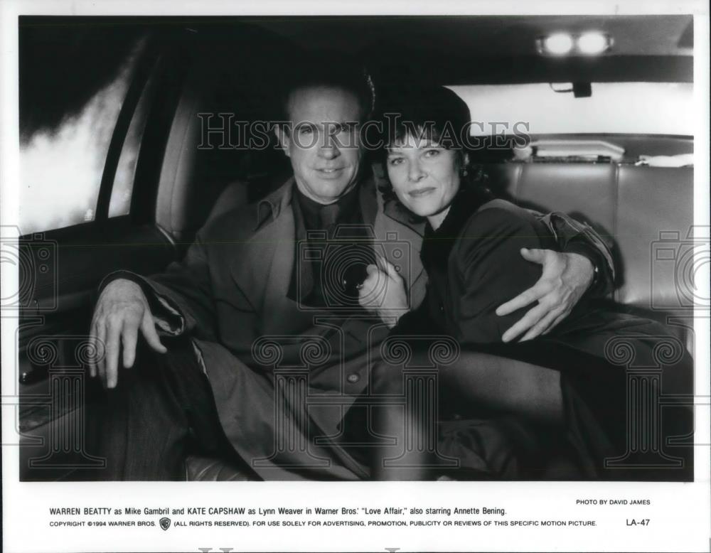 1994 Press Photo Warren Beatty and Kate Capshaw in Love Affair - cvp18594 - Historic Images