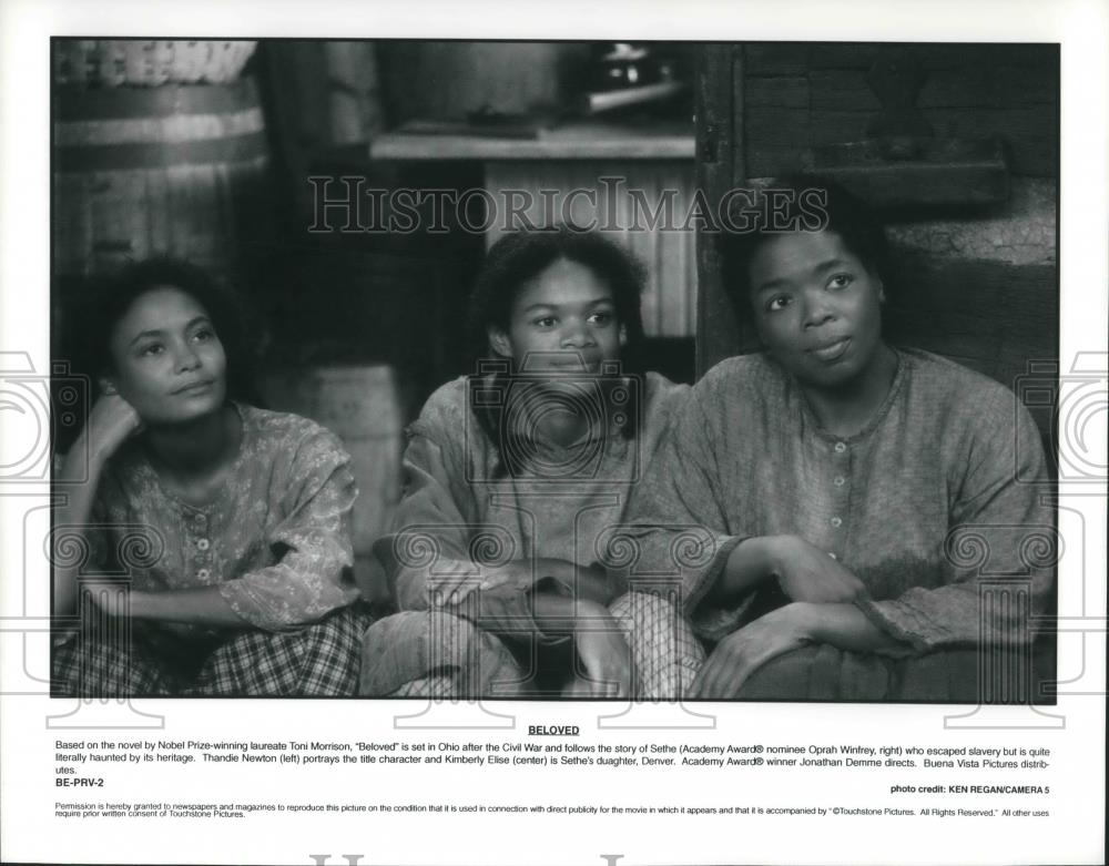 1998 Press Photo Oprah Winfrey Thandie Newton and Kimberly Elise in Beloved - Historic Images