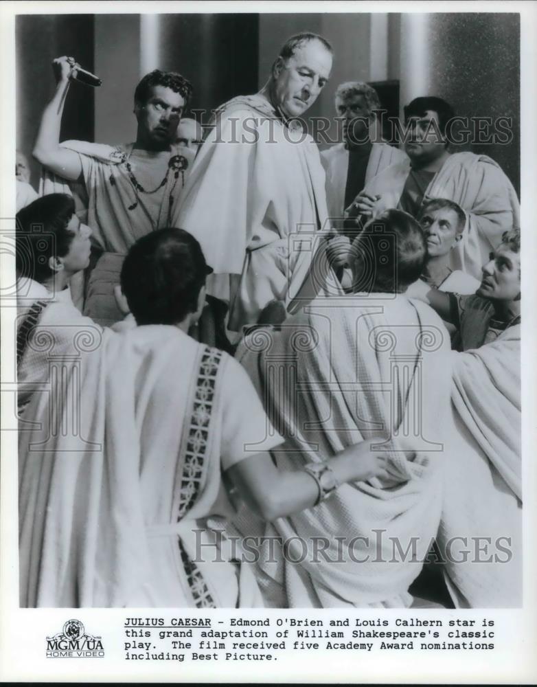 1990 Press Photo Edmond O'Brien ANd Louis Calhern in Julius Cesar - cvp18801 - Historic Images