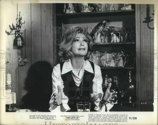 1971 Press Photo Anne Baxter in The Late Liz - cvp06691 - Historic Images