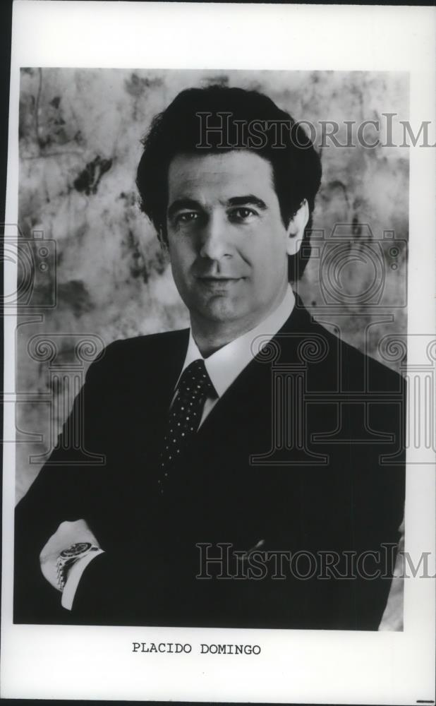1989 Press Photo Placido Domingo Operatic Tenor Metropolitan Opera Singer - Historic Images