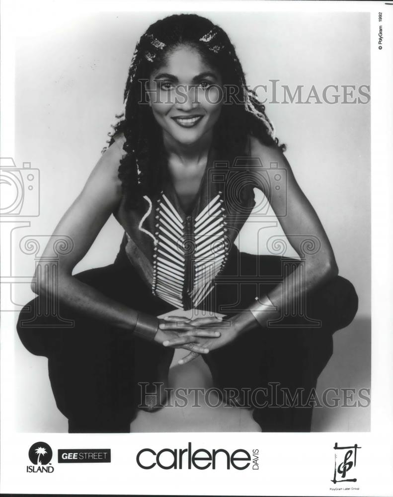 1992 Press Photo Carlene Davis Reggae Gospel Singer Songwriter - cvp01670 - Historic Images