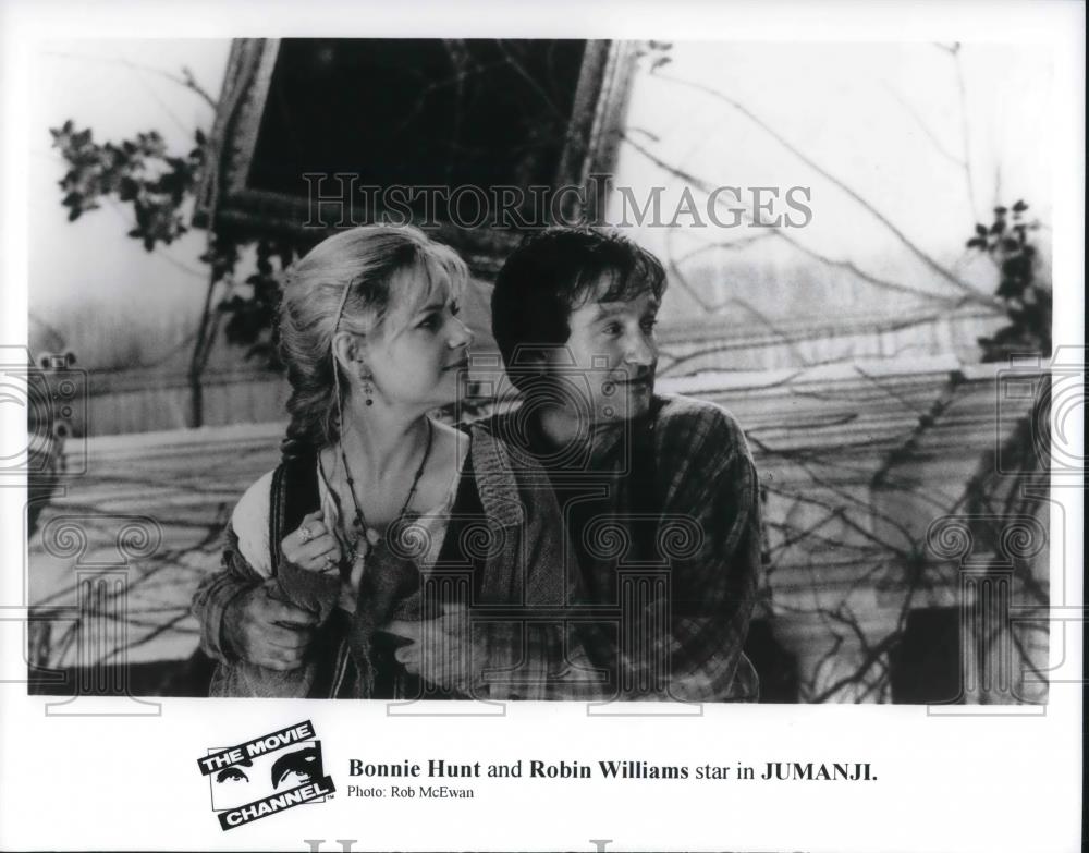 1998 Press Photo Bonnie Hunt and Robin Williams in Jumanji - cvp19336 - Historic Images
