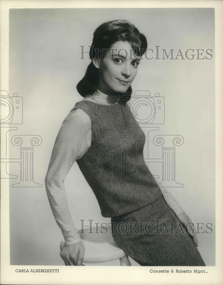 1968 Press Photo Carla Alberghetti Actress and Soprano Opera Singer - cvp14357 - Historic Images