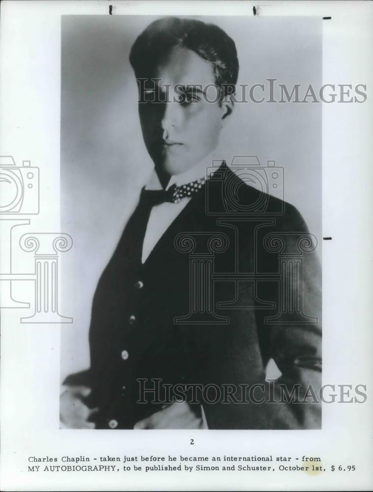 1964 Press Photo Charlie Chaplin Photograph from My Autobiography book - Historic Images