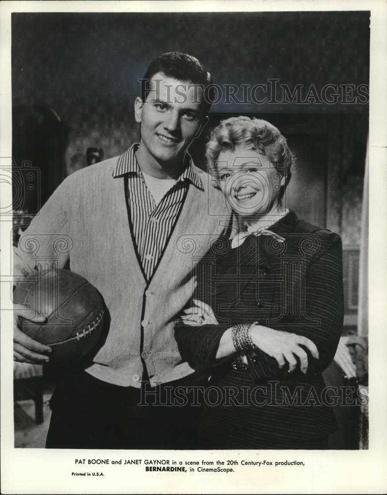 Press Photo Pat Boone &amp; Actress Janet Gaynor in Bernardine - cvp00953 - Historic Images