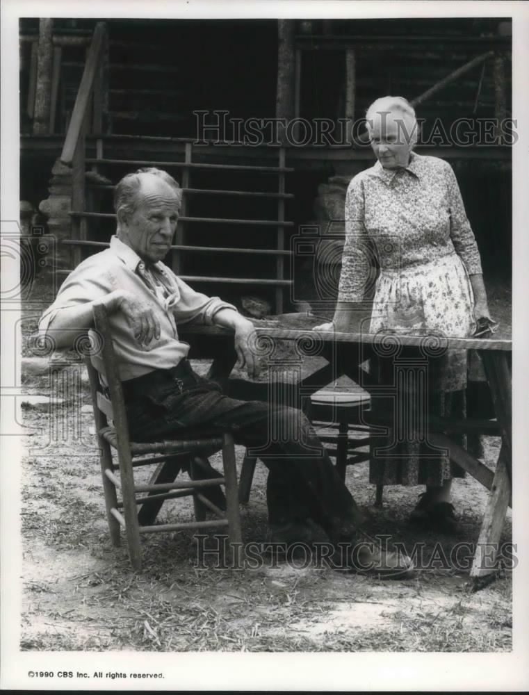 1990 Press Photo Hume Cronyn and Jessica Tandy in Foxfire - cvp01863 - Historic Images