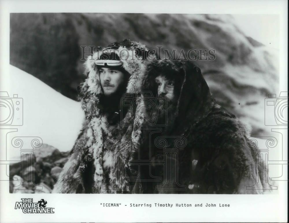 1986 Press Photo Timothy Hutton, John Lone and Lindsay Crouse in Iceman - Historic Images