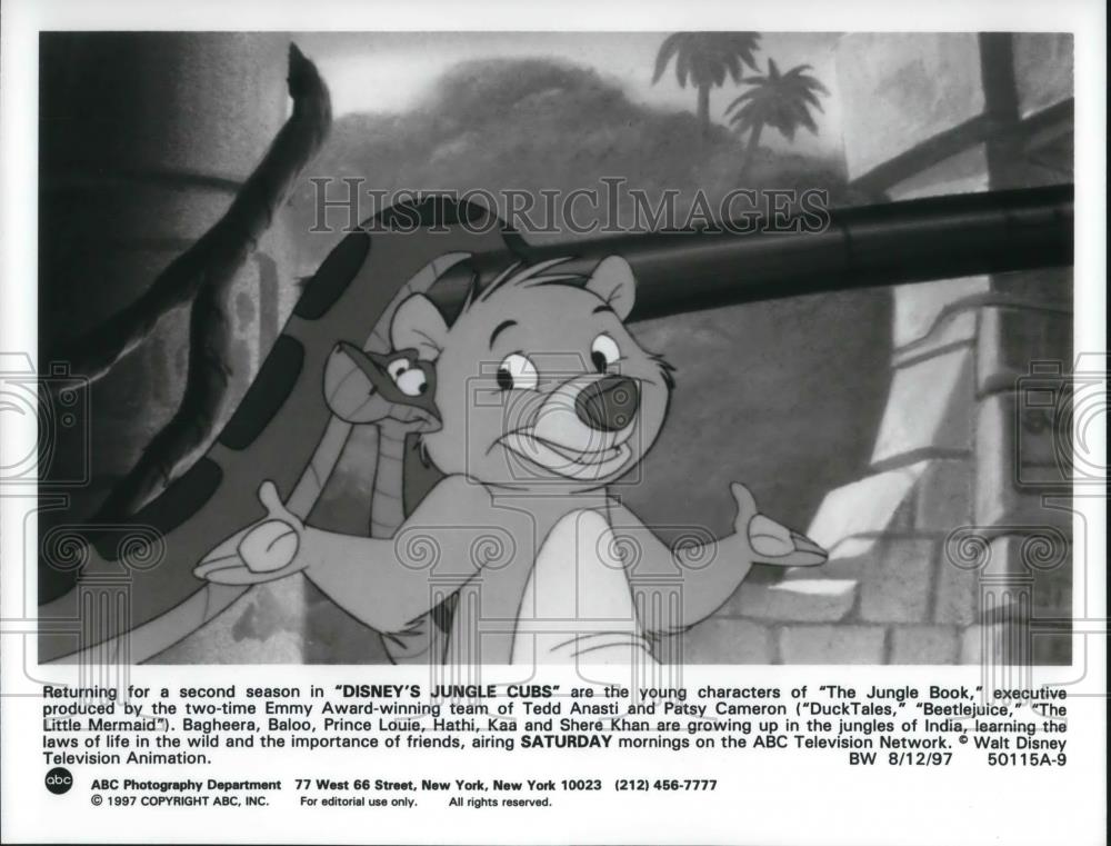 1998 Press Photo Characters of The Jungle Book in Disney&#39;s Jungle Clubs - Historic Images