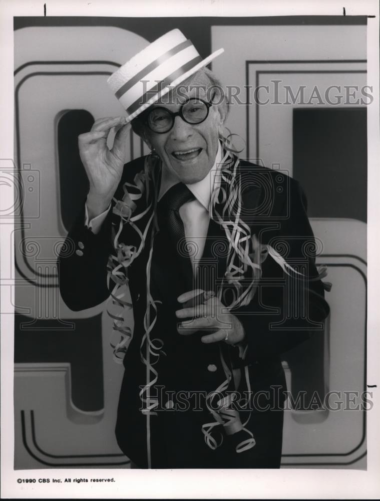 1990 Press Photo George Burns in George Burns&#39; 95th Birthday Celebration - Historic Images