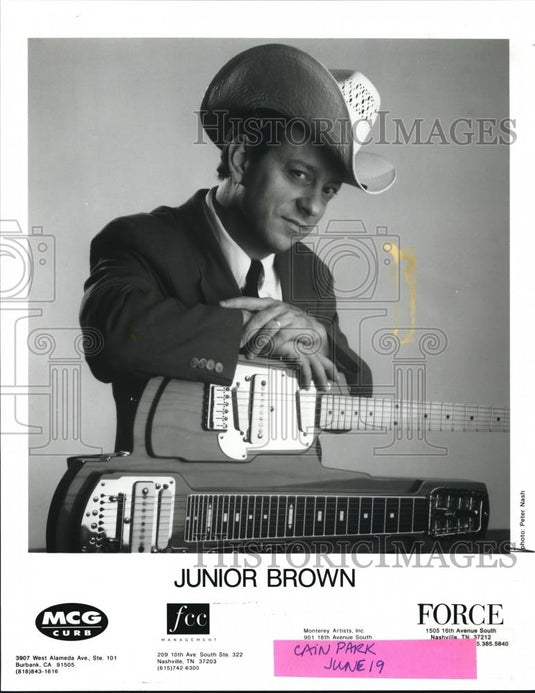 1997 Press Photo Junior Brown Country Singer Songwriter Musician - cvp00183 - Historic Images
