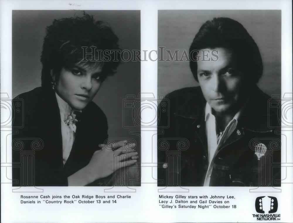 1986 Press Photo Rosanne Cash Mickey Gilley Country Rock Gilley&#39;s Saturday Night - Historic Images