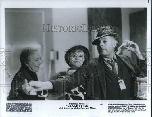 1986 Press Photo Guilitta Masina & Marcello Mastroianni in Ginger & Fred - Historic Images