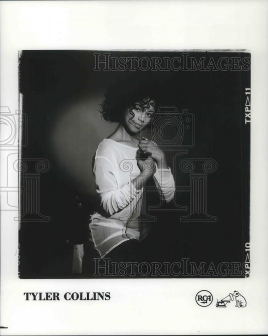 1989 Press Photo Tyler Collins R&B Pop Singer Songwriter - cvp02262 - Historic Images