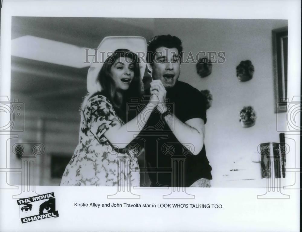 1991 Press Photo Kirstie Alley & John Travolta in Look Who;s Talking Too - Historic Images