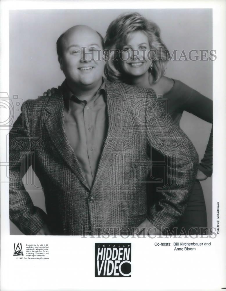 1990 Press Photo Bill Kirchenbauer and Anne Bloom co-host Totally Hidden Video - Historic Images