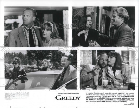1995 Press Photo Ed Begley Jr. Mary Ellen Trainor Joyce Hyser Jere Burns - Historic Images