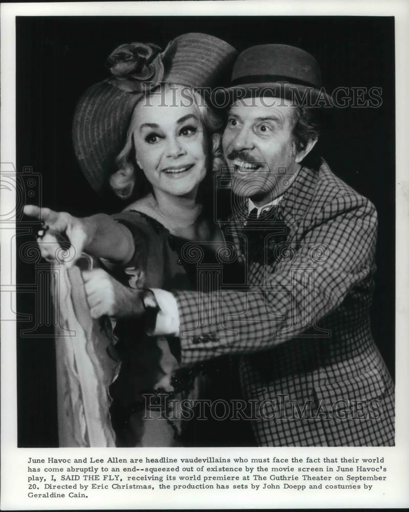 1973 Press Photo June Havoc and Lee Allen star in I, Said the Fly - cvp16550 - Historic Images
