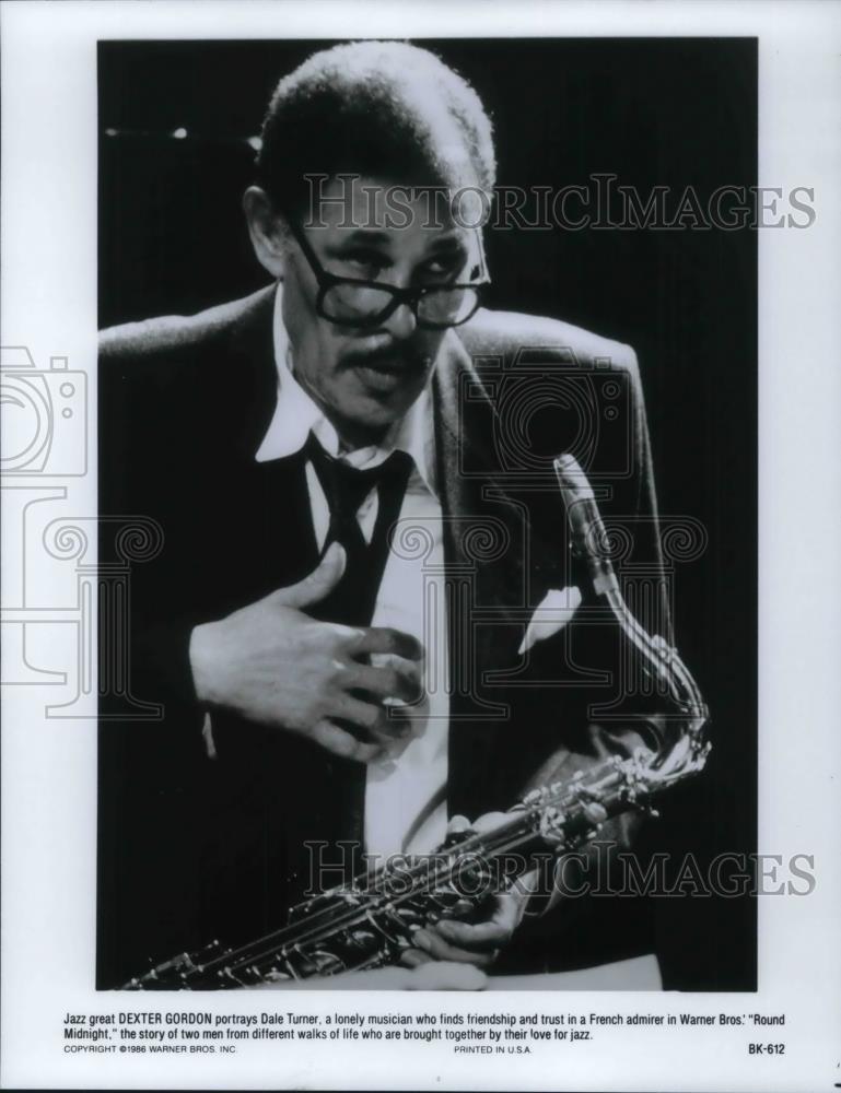 1987 Press Photo Dexter Gordon portrays Dale Turner in Round Midnight - Historic Images