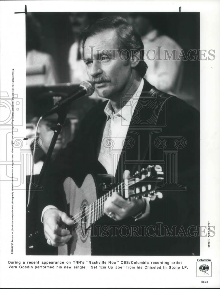 1988 Press Photo Vern Gosdin Country Music Singer on Nashville Now - cvp13264 - Historic Images
